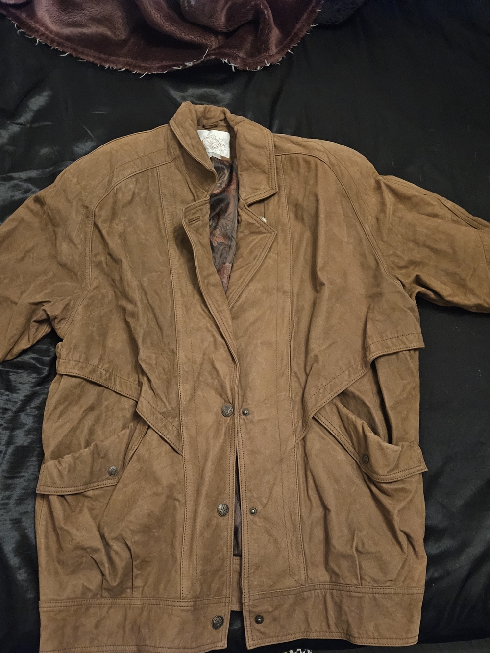 Venezia Womens Brown Field Jacket with Front Pockets